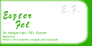 eszter fel business card